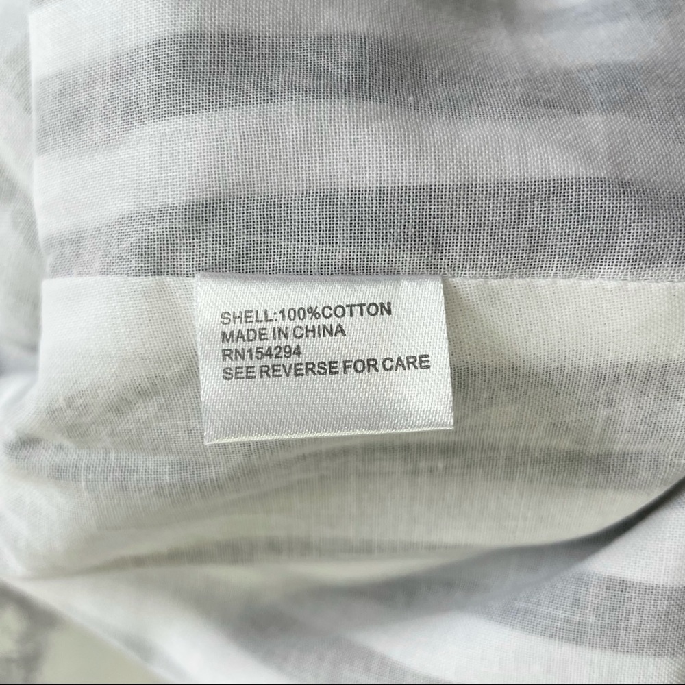 New Central Park West Balloon Sleeve Layered Peplum Striped Cotton Shirt - Picture 16 of 16